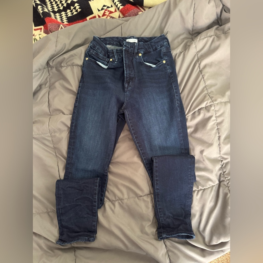 Good American Deep Blue Jeans